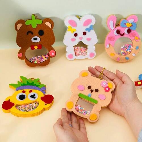 Cartoon Non Woven Shake Pendant DIY Material Kits For Childr