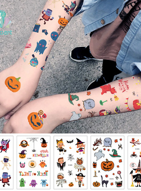 Rocooart Cartoon Halloween Tattoo For Kid Fake Tatoo Childre