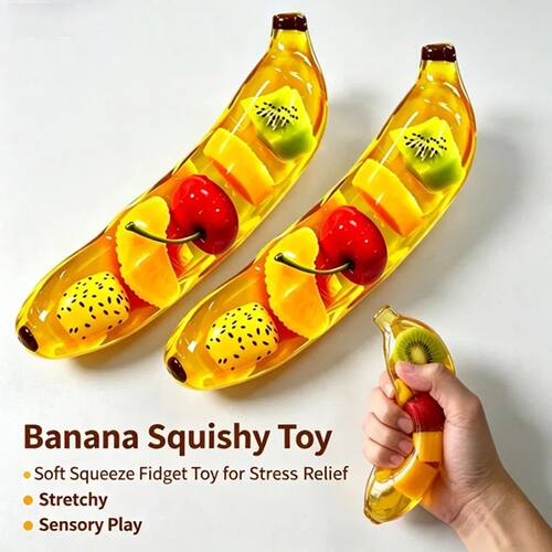 Squishy Banana Maltose Slow Rising Fidget Toy Sss Relief Squ