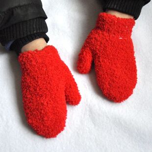 1-4years Kids Winter Warm Knitted Mittens Baby Girls Baby Bo