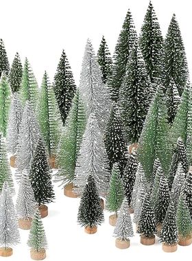 Mini Christmas Trees Different Size Craft Artificial Wooden