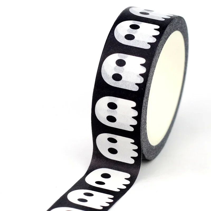 NEW 1PC 10M Decor Halloween Black and White Ghost Washi Tape