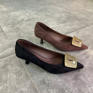 简约浅口职场尖头百搭气质女鞋 329613629佰诗奴早春新款 2026时尚