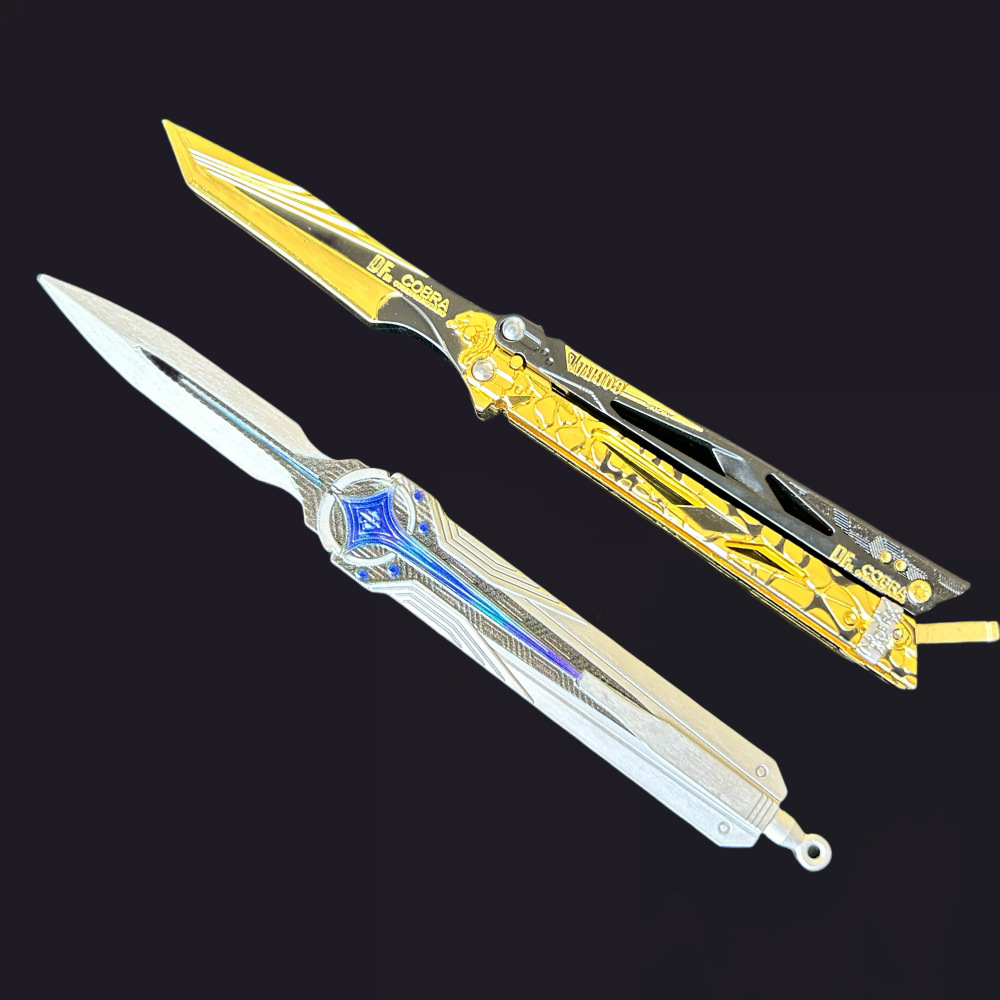 全金属蝴蝶刀模型摆件玩具