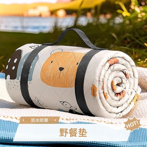 野餐垫春游野餐野炊爬行垫加厚外出露营地垫户外沙滩防潮垫子夏天