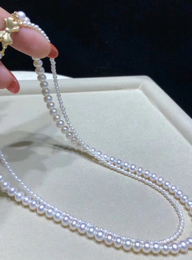 贝壳珍珠蝴蝶结轻奢项链