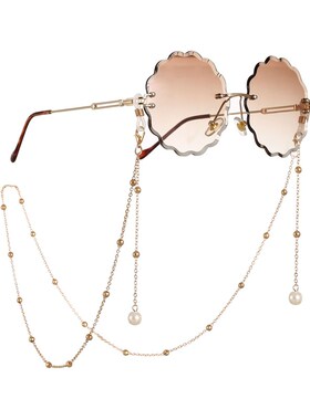 时尚风珍珠金属网红潮人眼镜链