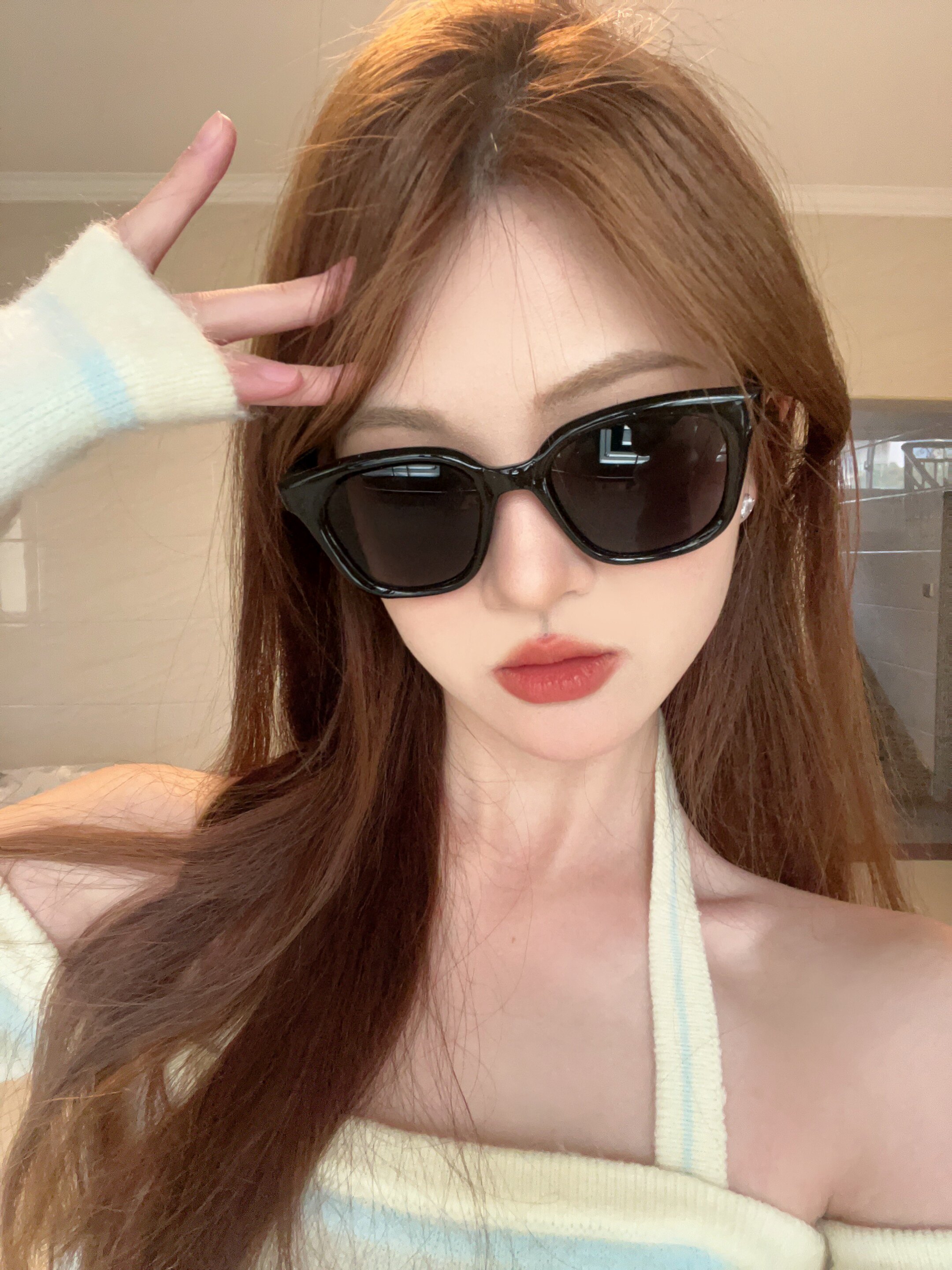 CDLM陈大刘芒 不挑脸型！显瘦墨镜女高级感镜腿星星防晒太阳眼镜