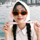 街拍墨镜潮 黄黑皮显白椭圆太阳镜时尚 CDLM陈大刘芒 超越妹妹同款