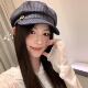 CDLM陈大刘芒 升级重工感 文艺感细条纹八角贝雷帽方圆脸报童帽