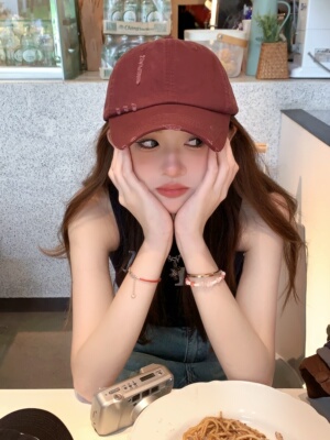 CDLM陈大刘芒 版型炒赞韩版帽子纯色做旧大头围显脸小情侣鸭舌帽