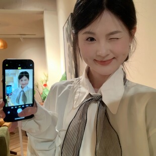 CDLM陈大刘芒 文艺小青年～复古条纹亚麻小丝巾韩系百搭时尚小众