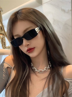 CDLM陈大刘芒 欧美复古方形墨镜欧美小脸辣妹太阳镜简约蹦迪眼镜