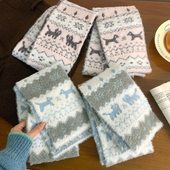 CDLM陈大刘芒 费尔岛 猫和狗～软糯毛茸茸保暖温柔围巾秋冬围脖