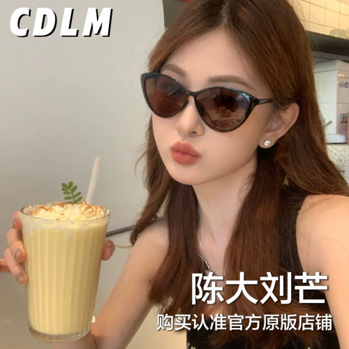 CDLM陈大刘芒 可甜可辣！不压鼻梁猫眼墨镜防紫外线显脸小太阳镜
