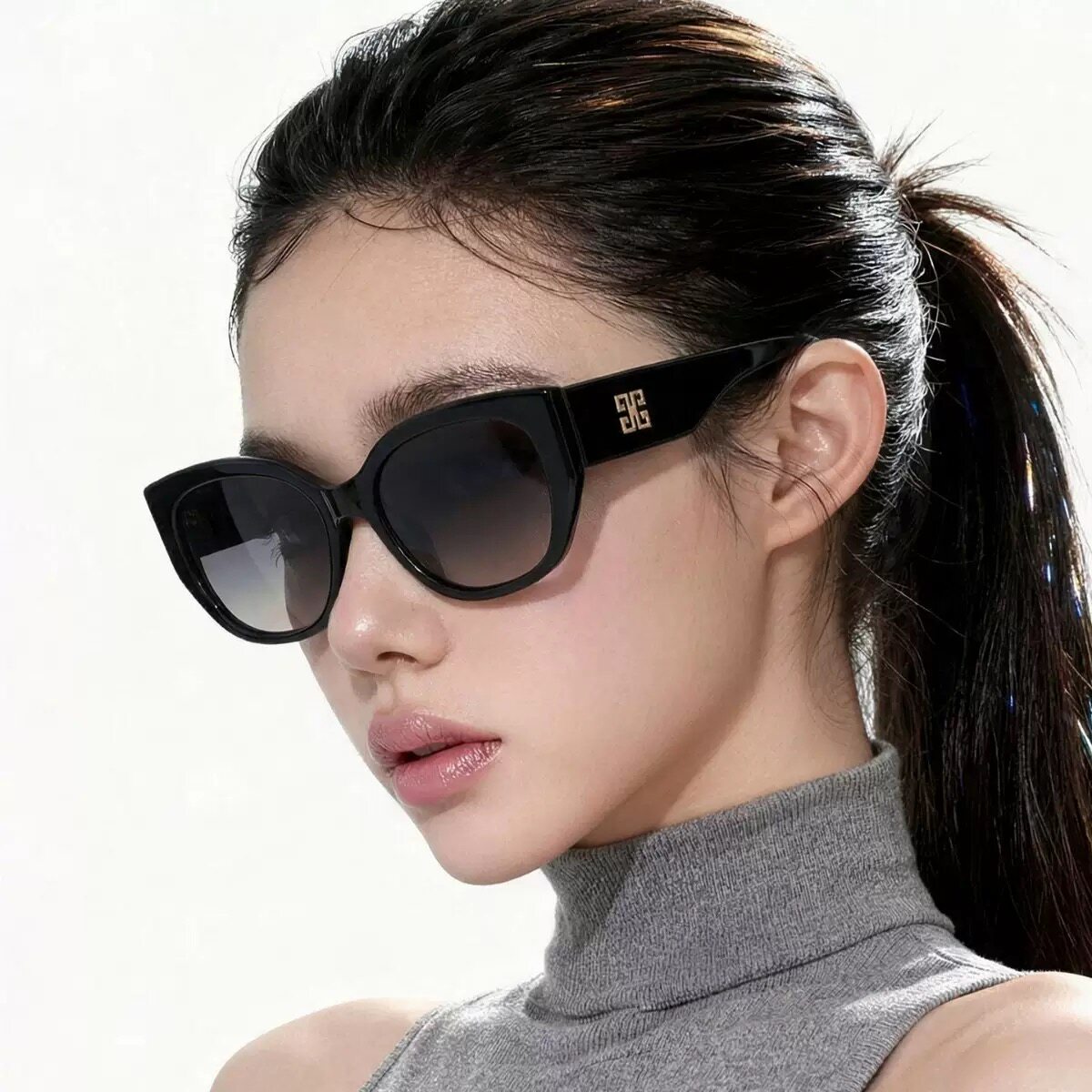 CDLM陈大刘芒 大框墨镜高级感防紫外线渐变太阳眼镜方框圆脸方形