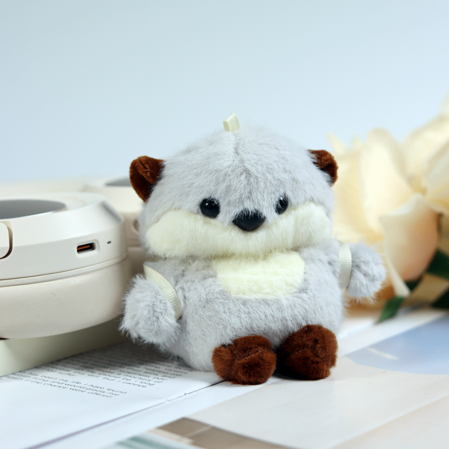 苹果耳机壳新款适用airpods4保护套airpodspro1/2保护壳airpods3苹果蓝牙耳机盒airpod1/2代灰背鼠毛绒壳通用