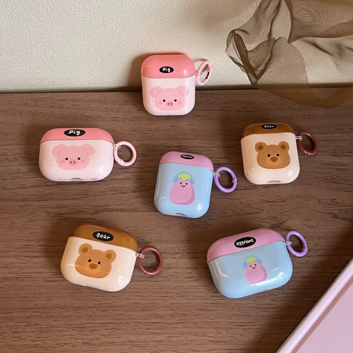 苹果耳机壳新款闪粉jellycat小动物适用Airpods4/3耳机保护壳套2pro二三代新款
