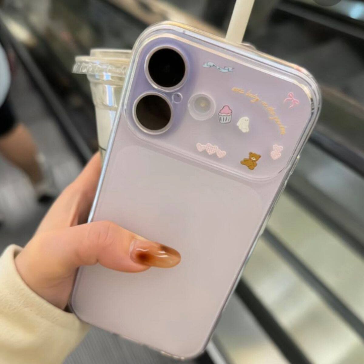 奶牛凯蒂猫秒变大视窗适用苹果17promax透明手机壳iPhone16promax精孔全包15promax硅胶软壳14可爱防摔保护壳