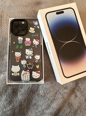 满屏甜点HelloKitty苹果手机壳适用iPhone15promax可爱卡通苹果14plus保护套透明简约13/12硅胶少女心11软壳