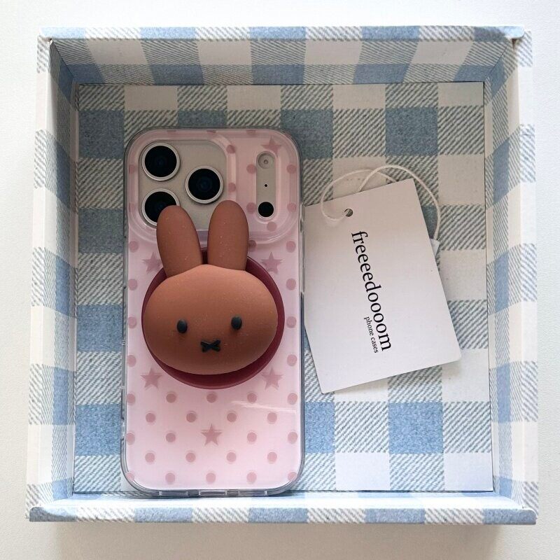 freeeedoooom秋冬粉棕星星波点适用iPhone17promax苹果16手机壳15磁吸米菲支架14可爱小众13双层保护套原创