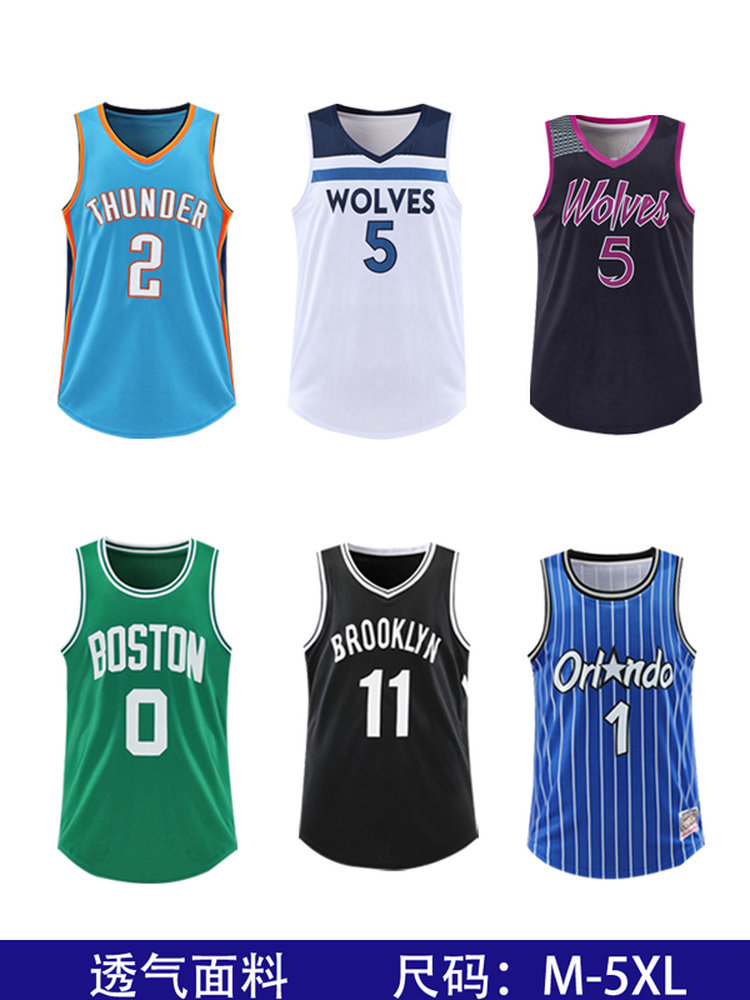 Summer basketball jersey vest top quick-drying breathable No. 24 Kobe Bryant jersey star James Curry team jersey