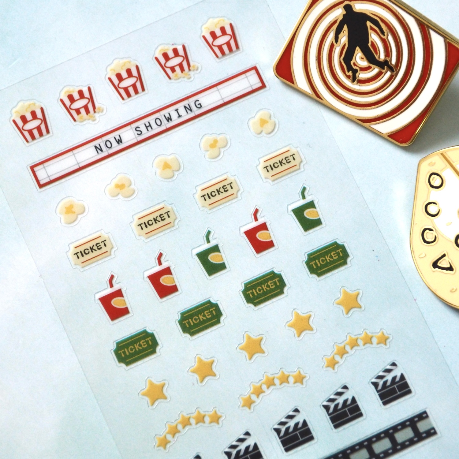 电影爆米花防水贴纸画