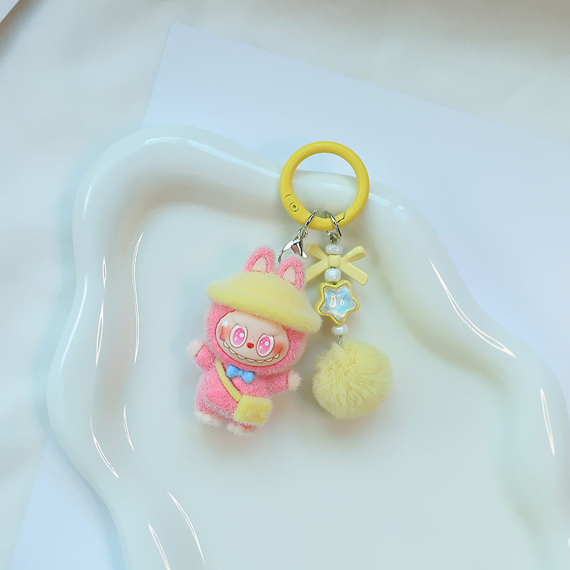 可爱植绒拉布拉布钥匙扣配饰挂件立体创意个性树脂少女心包包饰品