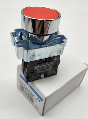 22MM孔径XB2-BA42自动复位按钮开关 ZB2-BE102C一常闭红色