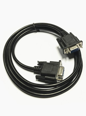 黑色全铜9针串口线 孔对孔 RS232线 COM线 DB9线 母对母 23交叉