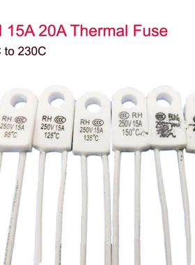 RF陶瓷温度保险丝RH15A 250V 95 115 125 130 135 150 185 230度