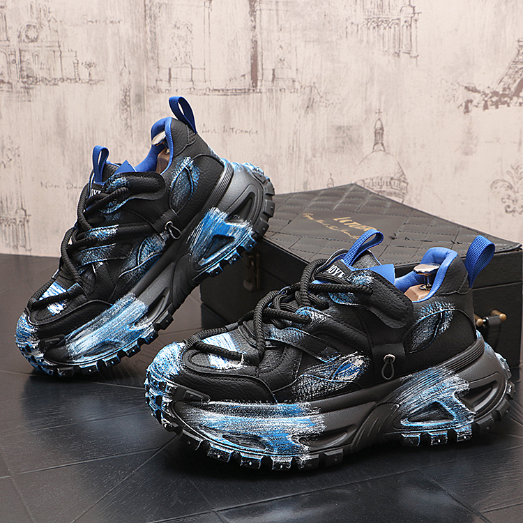 潮牌男鞋2025秋季新款厚底增高百搭舒适爆款轻便老爹鞋休闲运动鞋