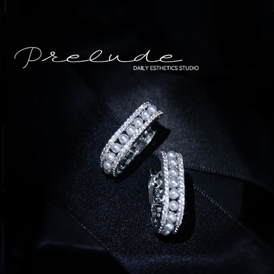 鼎级工艺微镶锆石珍珠耳环