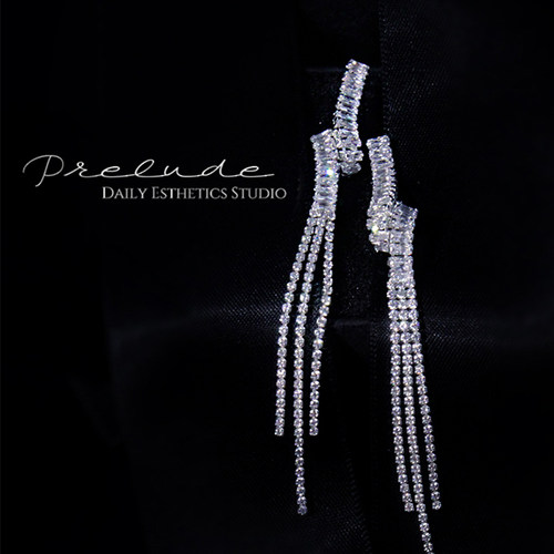 prelude法式轻奢流苏耳环耳夹