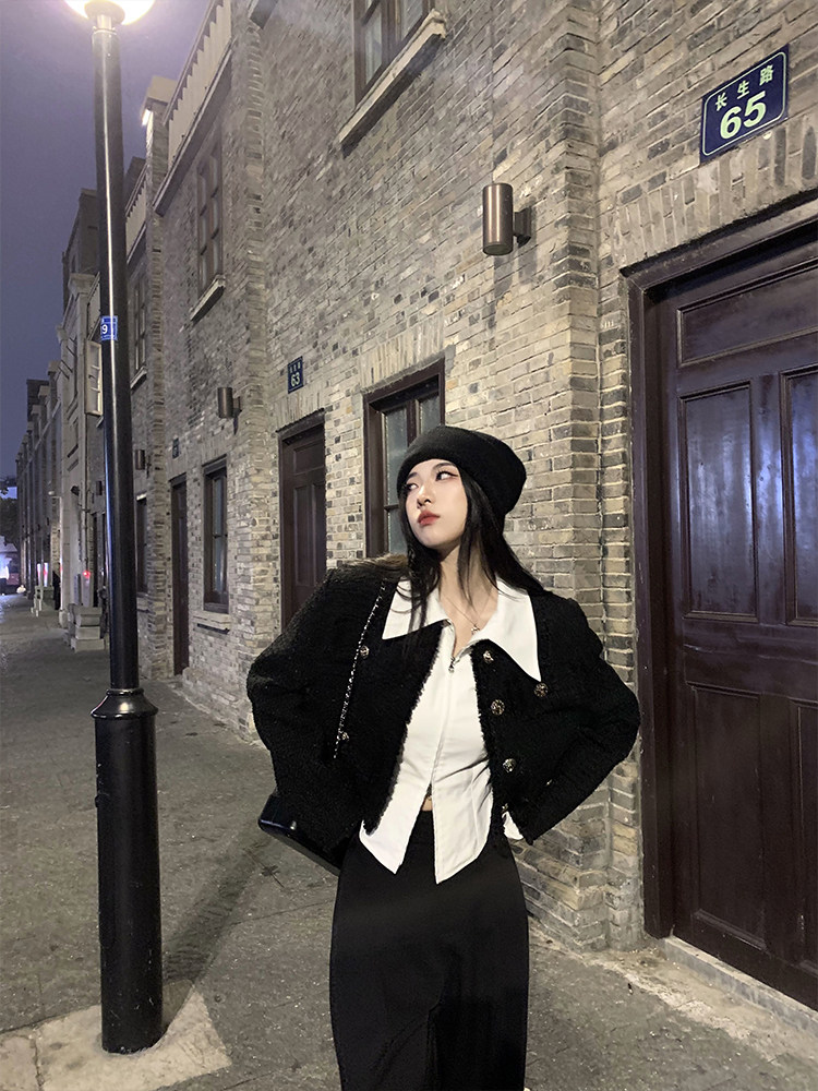 2toyoung Blackberry Muse Quilted Small Fragrant Wind Coat Women's Autumn and Winter Short Section Thickened Temperament High-end Sense Tops