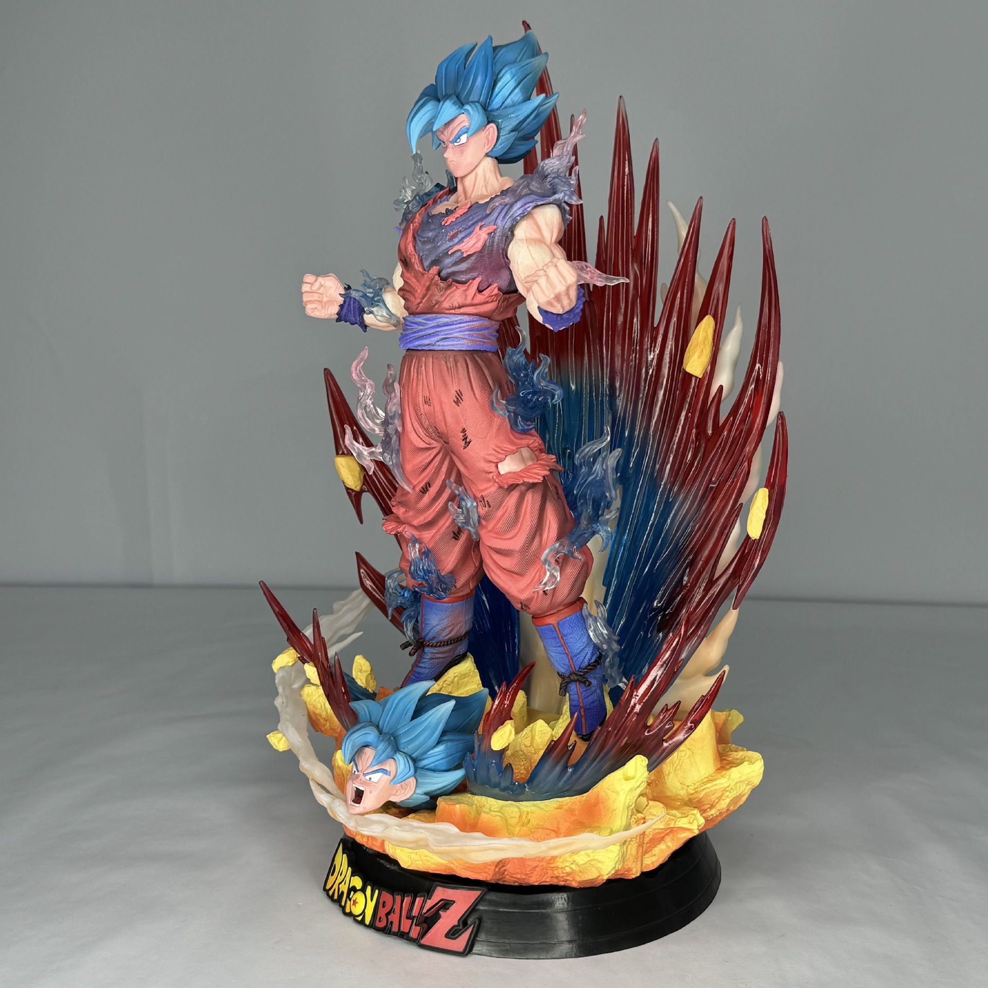 七龙珠双头雕超蓝悟空动漫雕像手