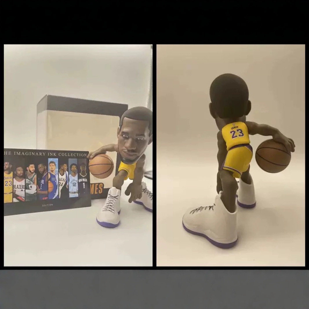 篮球明星 NBA球星 湖人队 詹姆斯 23号 篮球运动员 公仔 盒装手办