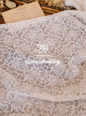 国宝级法国古法加莱蕾丝leaves lace手工DIY高定白色花边面料-065
