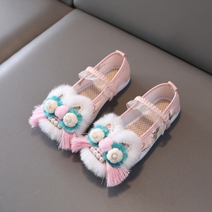 女童汉服鞋2025春季新款儿童虎头鞋古风古装搭配马面裙的鞋子国风