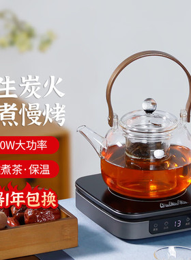 德茗堂二代PRO寸心电陶炉煮茶器 围炉煮茶器 煮茶炉烧水壶养生壶