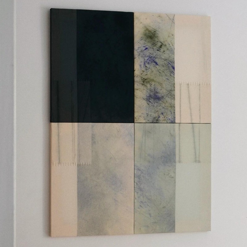 现代简约卧室装饰画轻奢高级色块小众艺术挂画中古风可定制款壁画图片