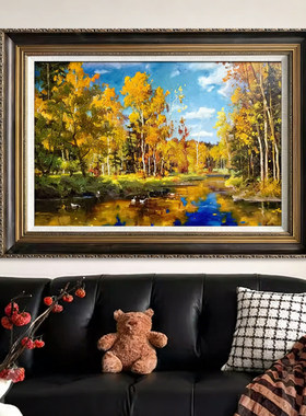中古风玄关挂画高级感卧室壁画