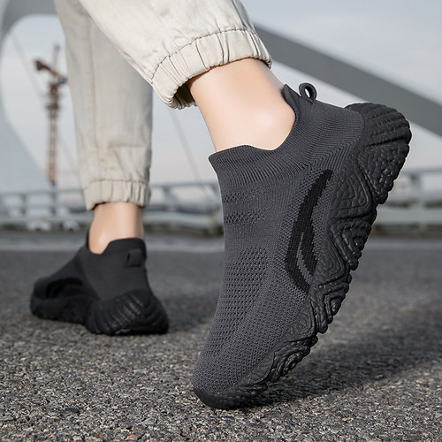 男鞋休闲防滑透气胖脚宽脚一脚蹬