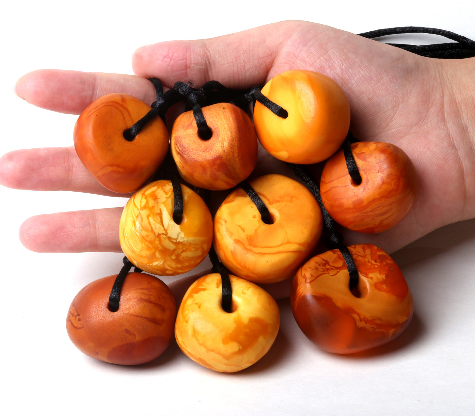 蓝莲花人气老蜜蜡饼子墩子天然吊坠配饰平安扣琥珀散珠男女单珠