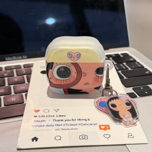 放大镜小玉适用苹果airpods4降噪保护壳airpodspro3保护套airpods3保护壳无线蓝牙耳机套女airpodpro2耳机壳