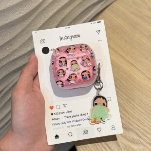 可爱粉色少女适用苹果airpodspro3保护套airpods4保护壳airpodspro2代耳机壳无线蓝牙Airpodspro耳机套1/2代