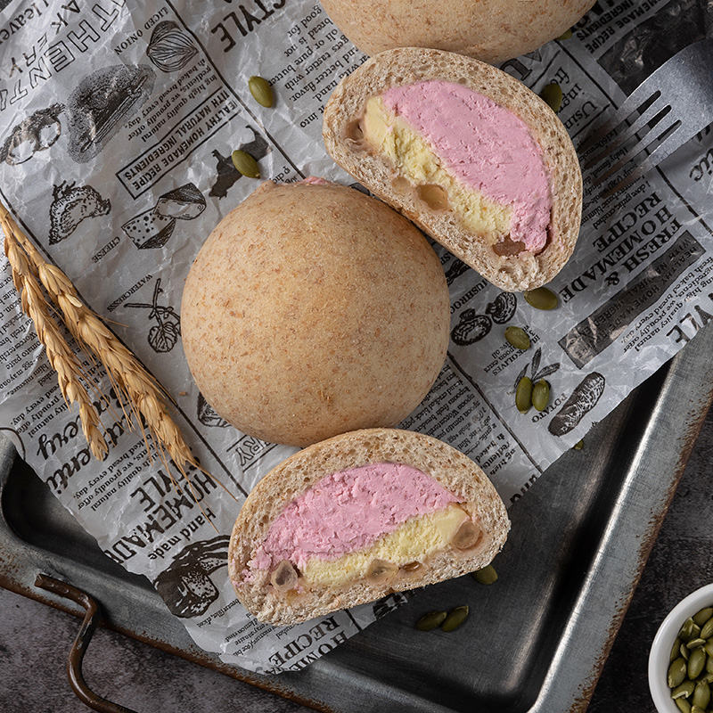 多肉葡萄全麦欧包 葡萄味清新口感层次丰富 轻食下午茶小零食欧包