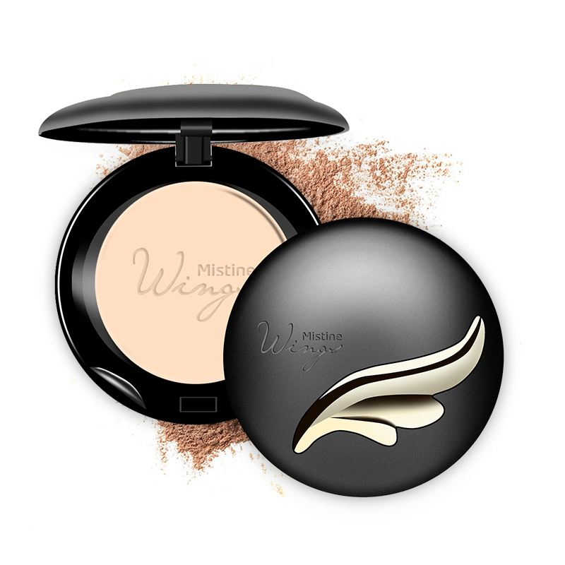 泰国正品Mistine陶瓷羽翼粉饼 持久控油 遮瑕修容 泰妆定妆干粉