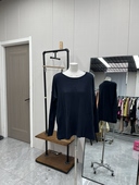 百搭慵懒风藏青色蝙蝠袖 针织上衣百搭休闲亲肤保暖