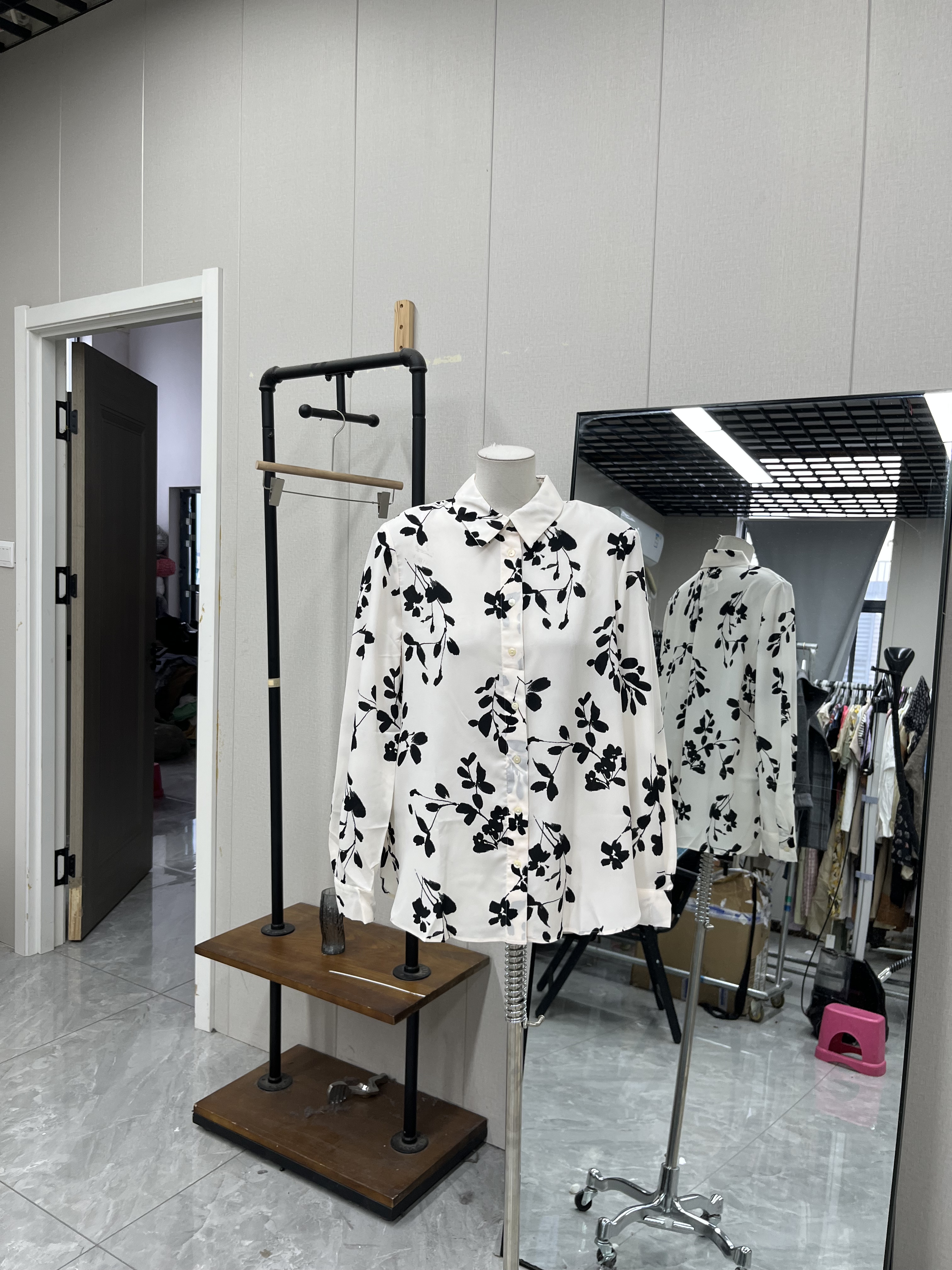 度假风雪纺长袖衬衫百搭甜美休闲时尚气质通勤慵懒